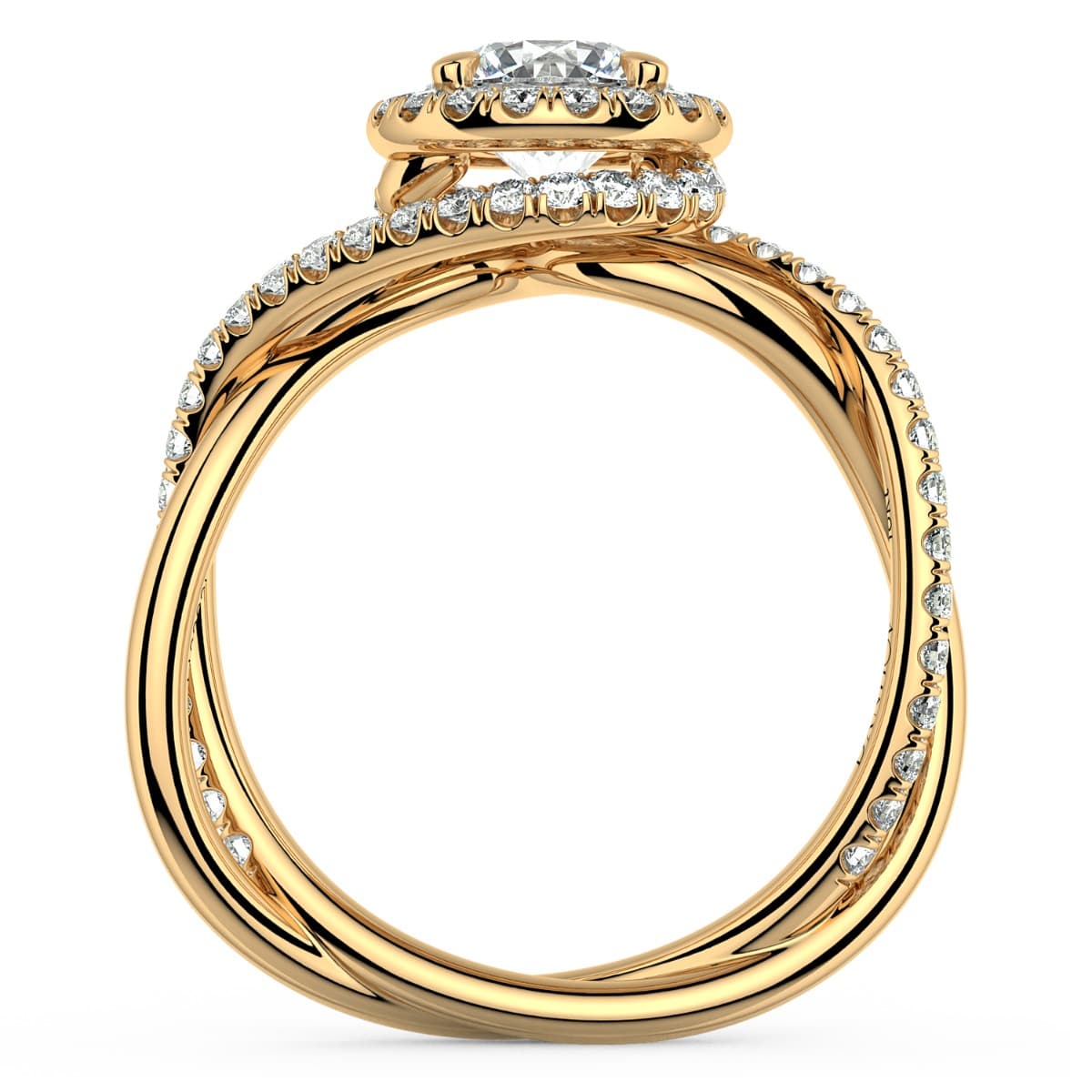 Unique Abbraccio Diamond Engagement Ring