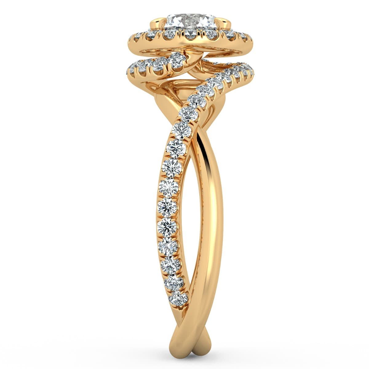 Unique Abbraccio Diamond Engagement Ring