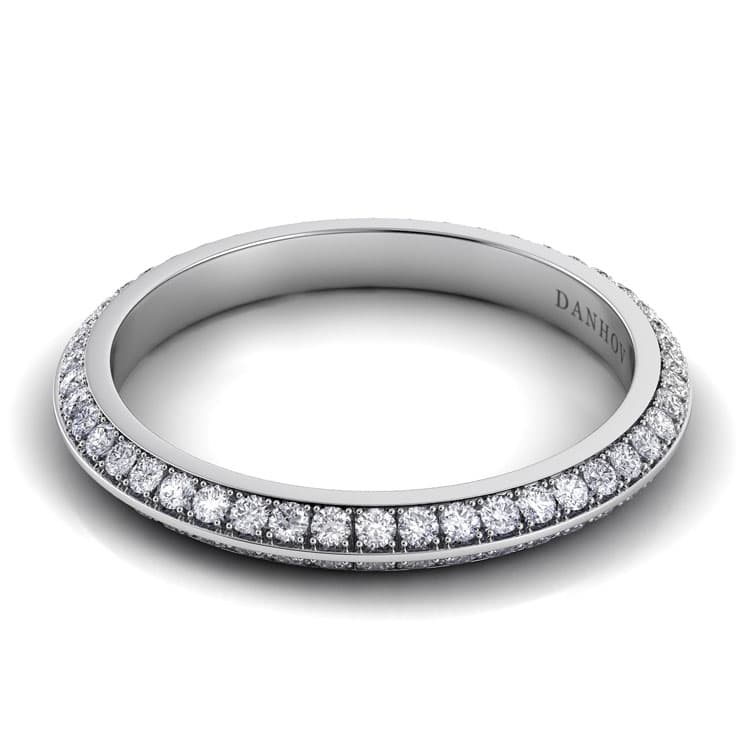 Classico Knife Edge Diamond Wedding Ring for Women