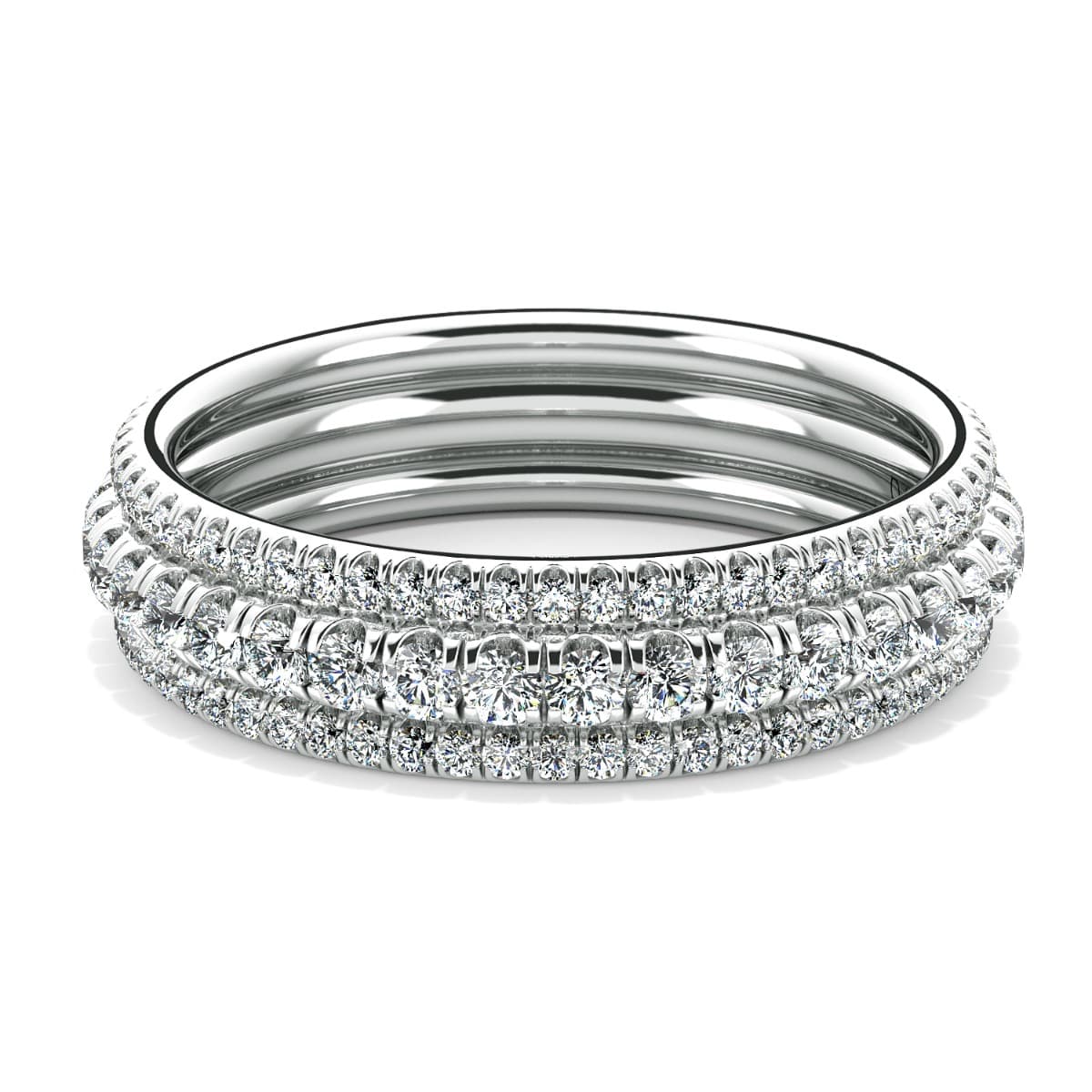 Couture Three Shank Diamond Wedding Band
