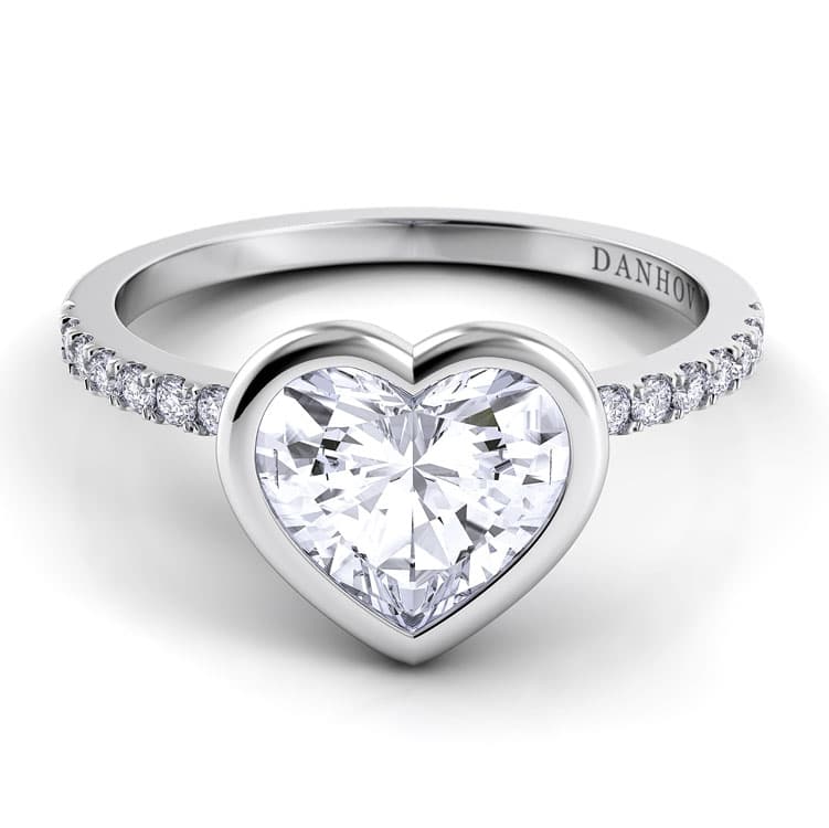 Per Lei Heart Shaped Diamond Engagement Ring
