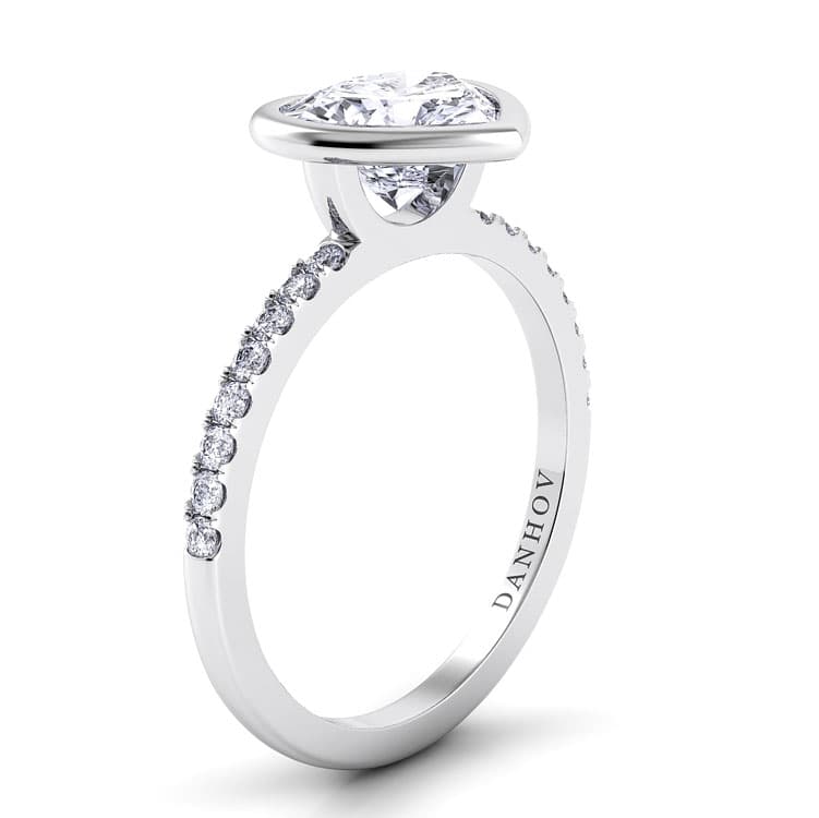 Per Lei Heart Shaped Diamond Engagement Ring