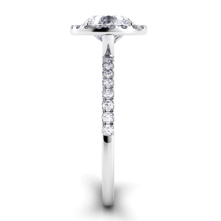 Per Lei Halo Diamond Engagement Ring