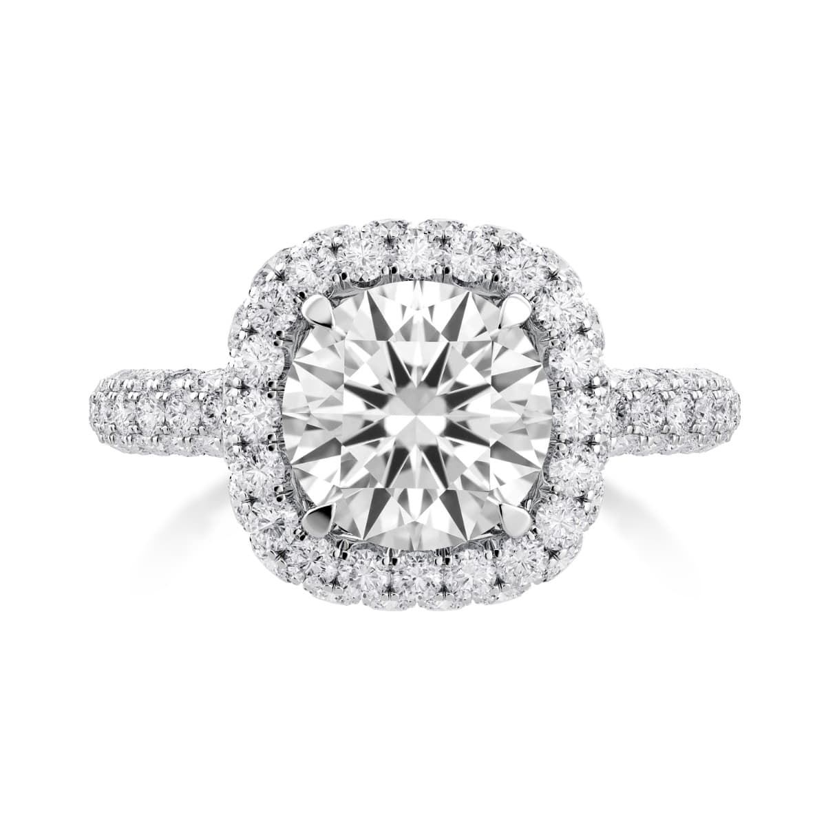 Per Lei Diamond Halo Engagement Ring
