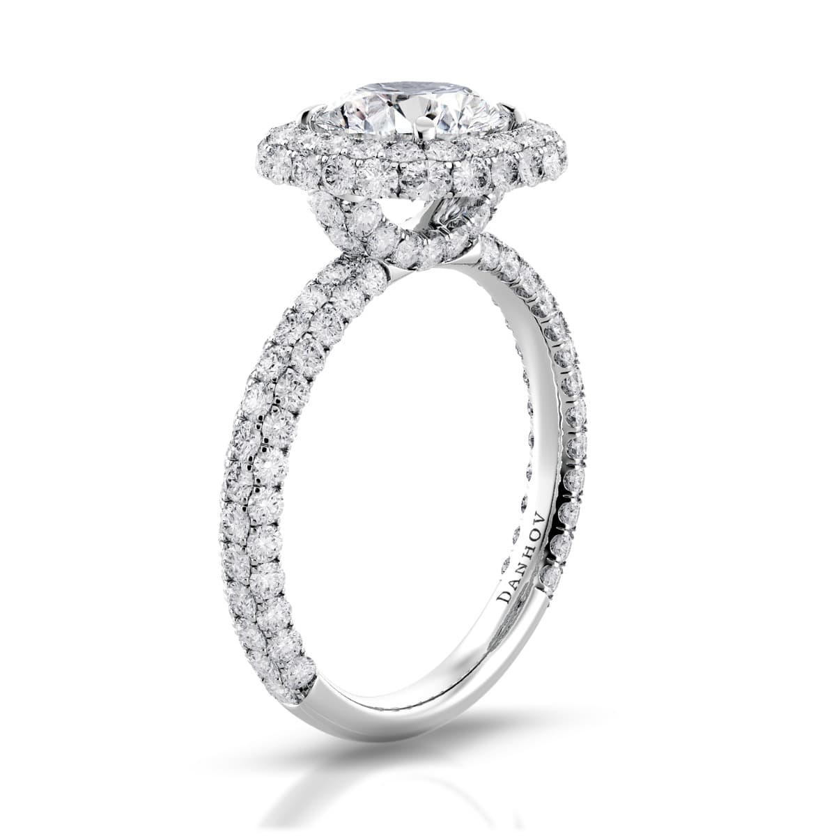 Per Lei Diamond Halo Engagement Ring