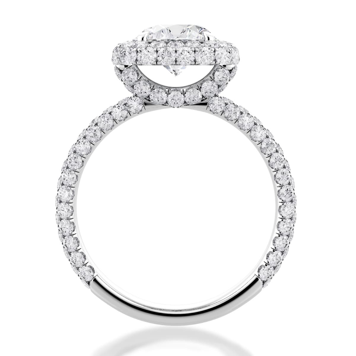 Per Lei Diamond Halo Engagement Ring