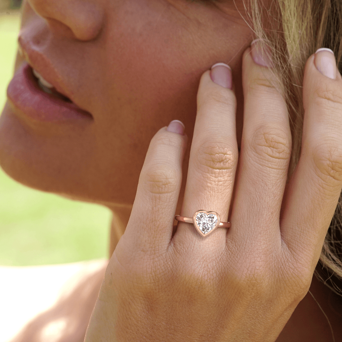 Per Lei Heart Shaped Engagement Ring