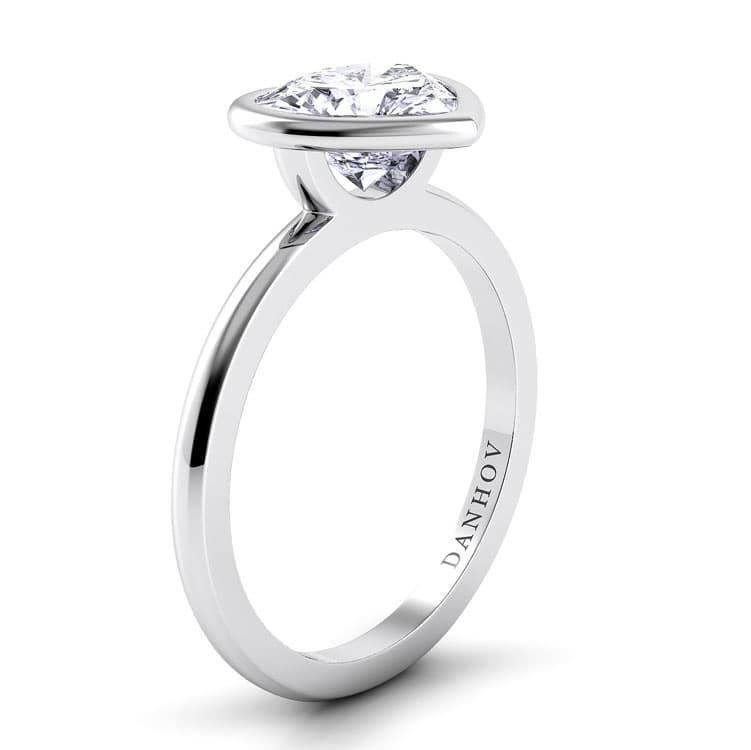 Per Lei Heart Shaped Engagement Ring