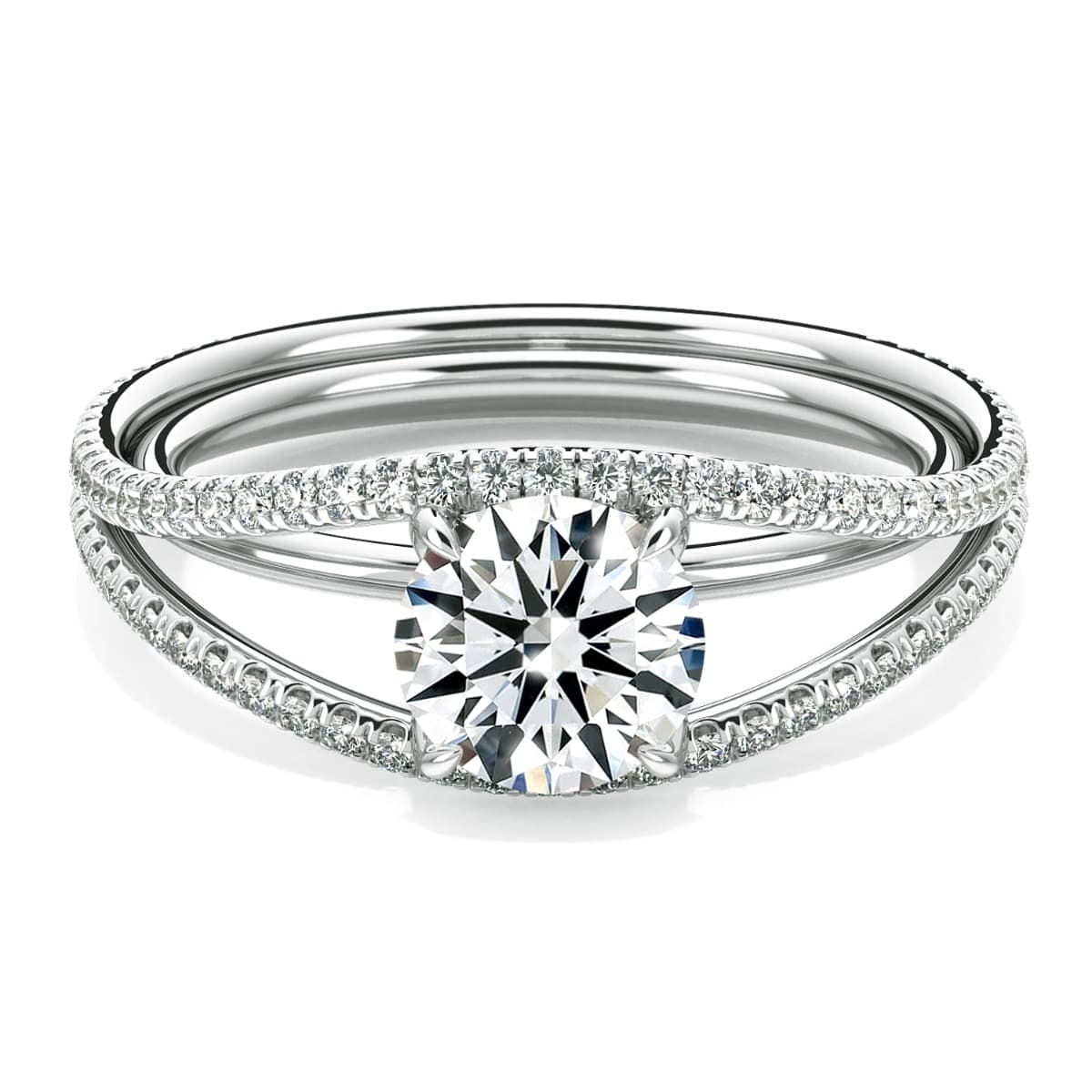 Per Lei Eagle Claw Prong Diamond Engagement Ring