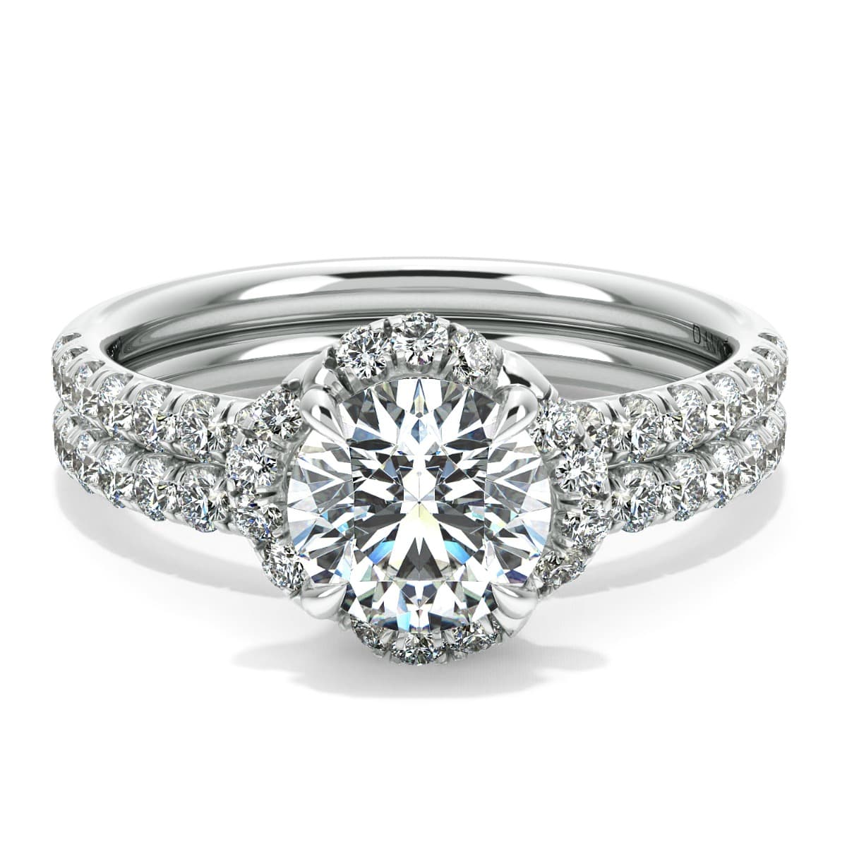 Norme De Halo Ladies Engagement Ring