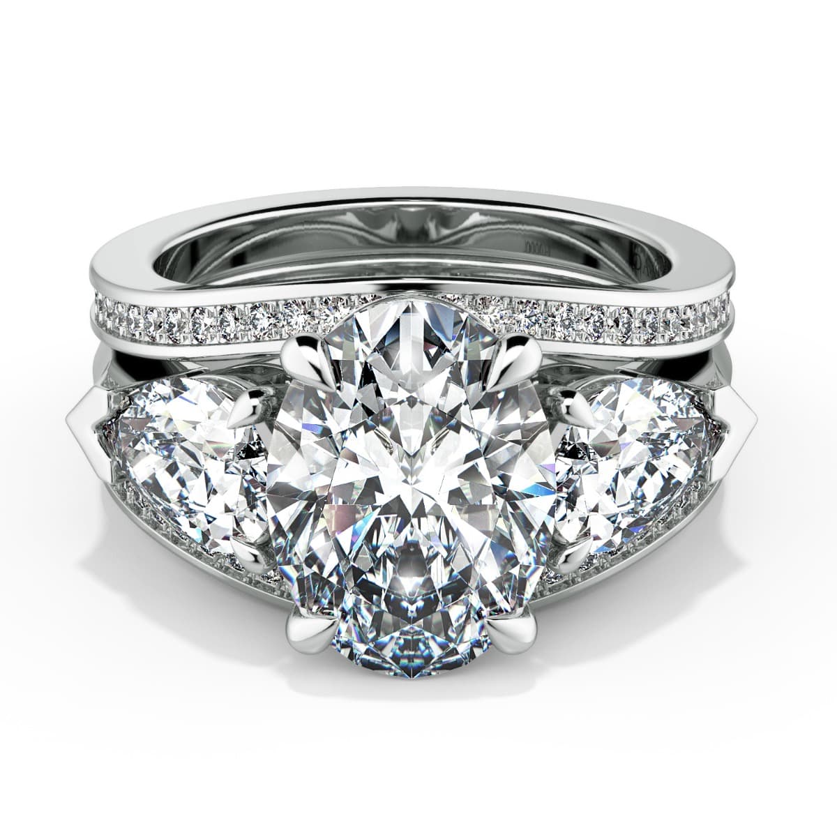 Norme de Three Stone Engagement Ring