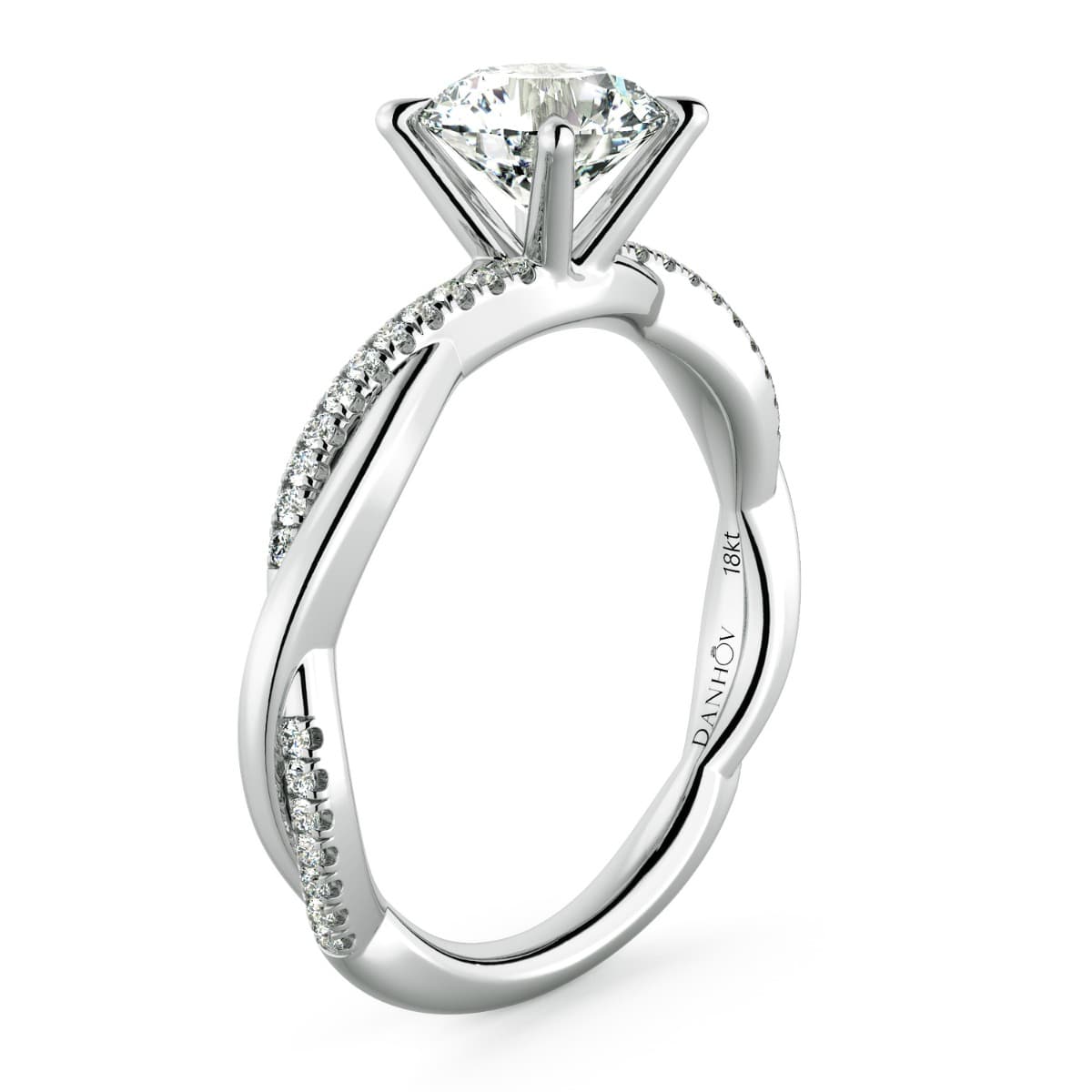Norme De Petite Twisted Engagement Ring