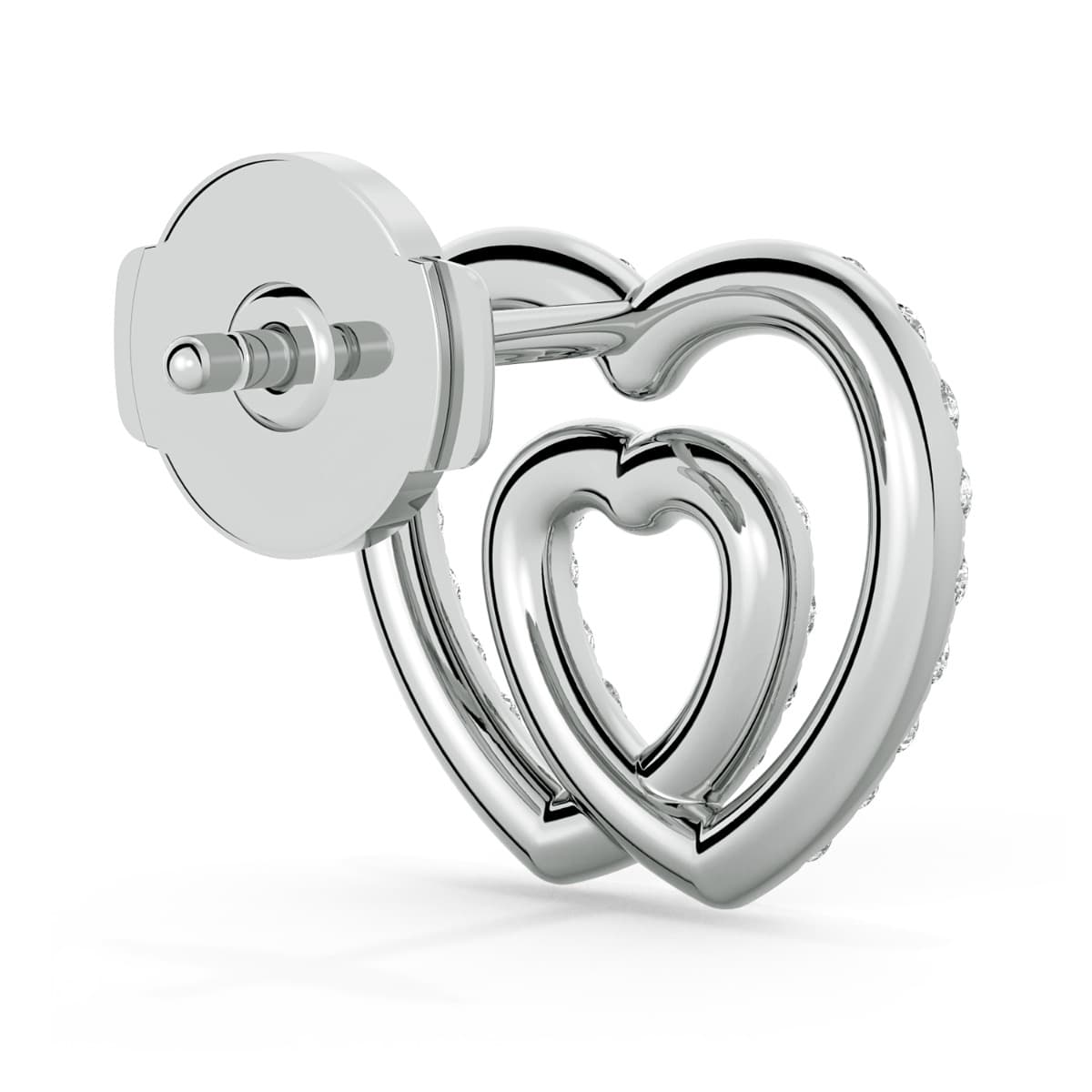 Norme de Double Heart Diamond Earrings
