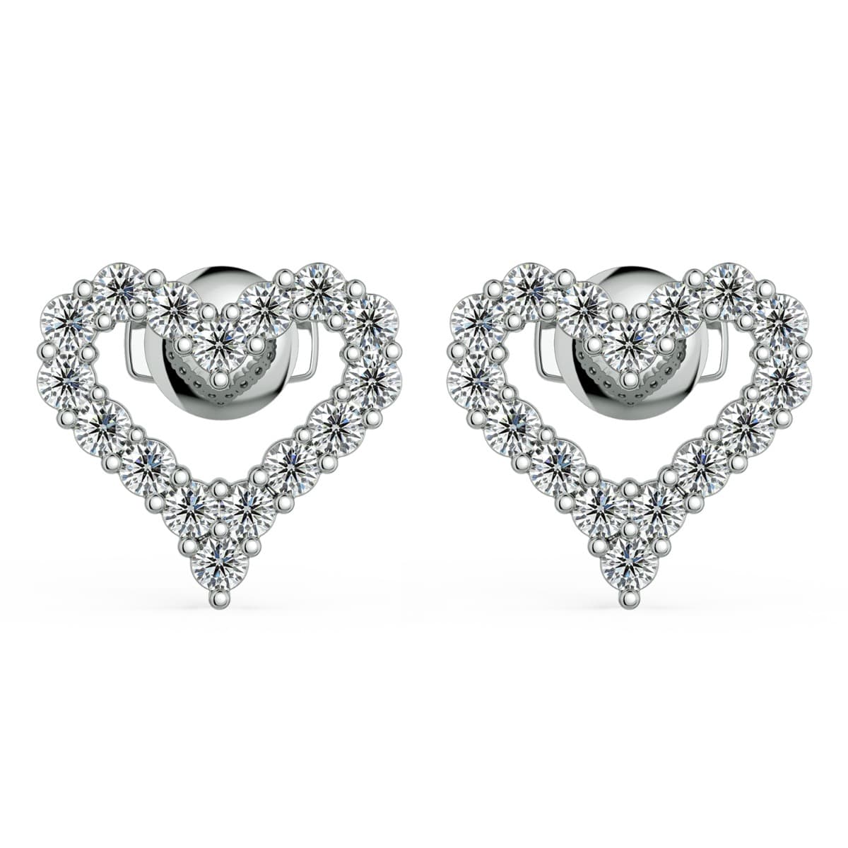 Norme de Heart Shape Diamond Earrings