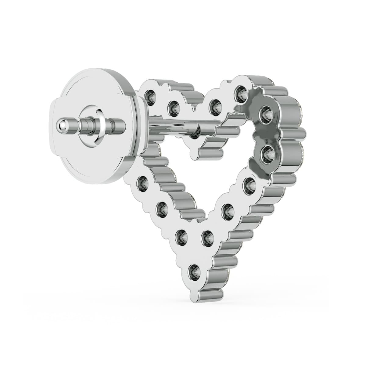 Norme de Heart Shape Diamond Earrings