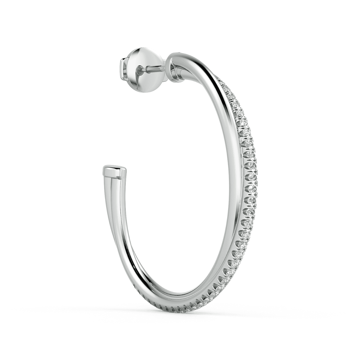 Norme de CrossOver Medium Hoop Diamond Earrings