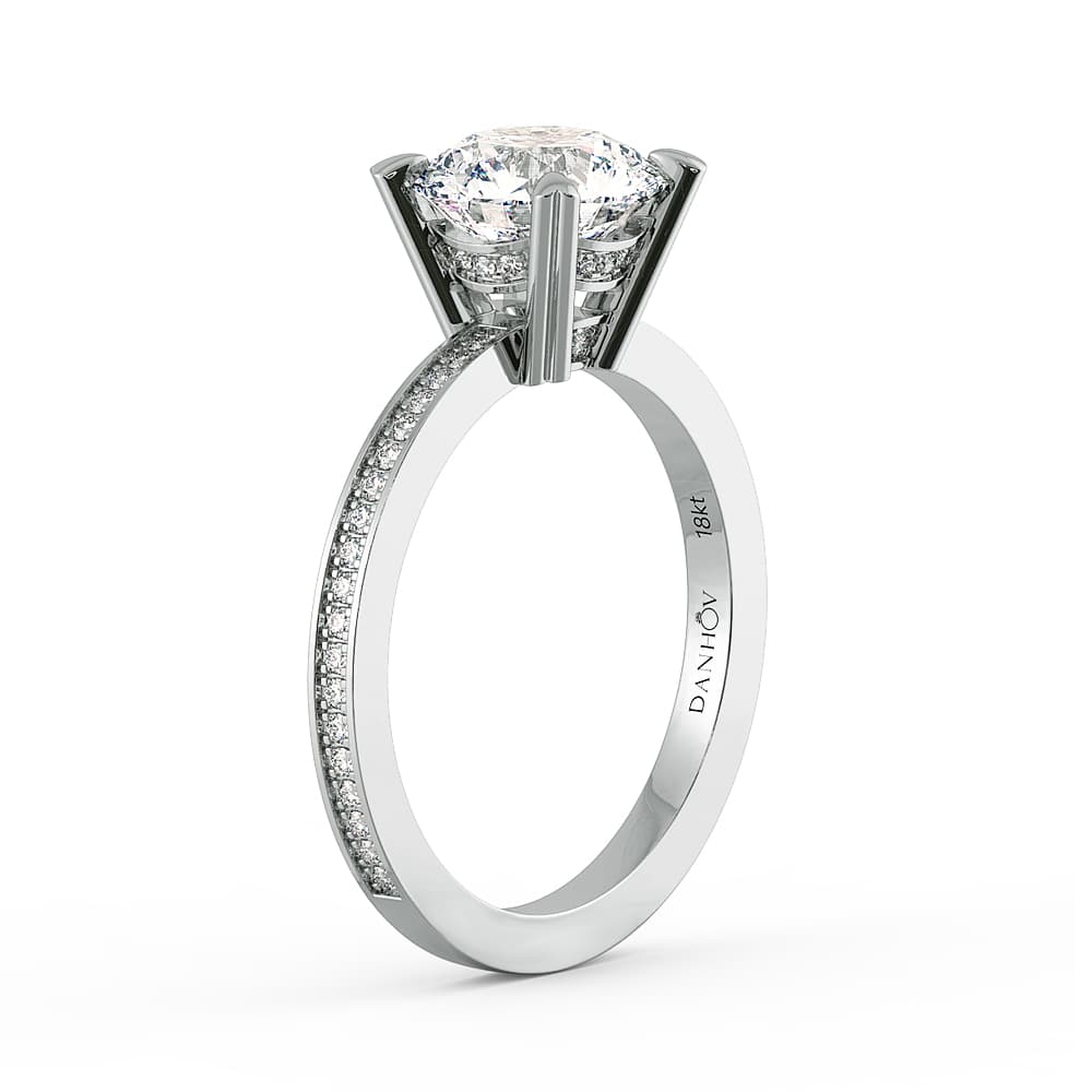 Classico Round Cut Ladies Engagement Ring