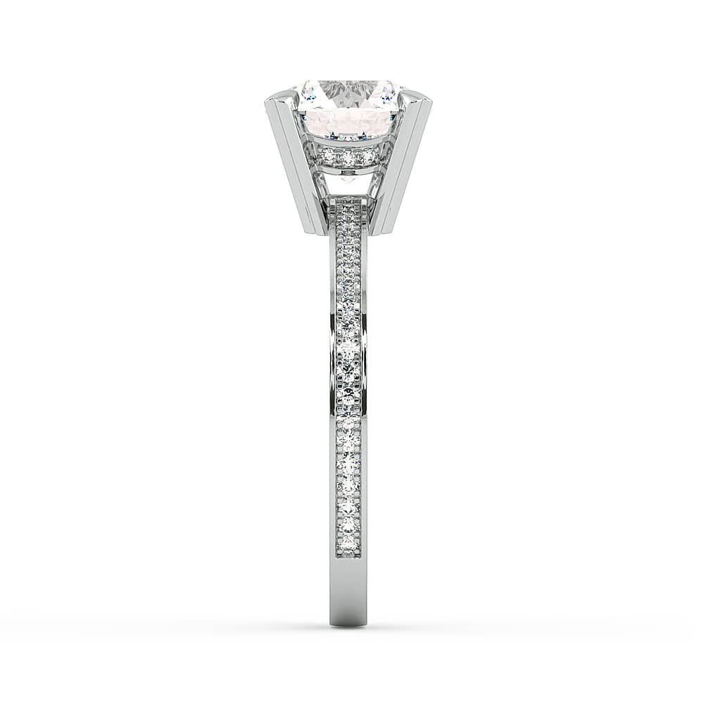 Classico Round Cut Ladies Engagement Ring