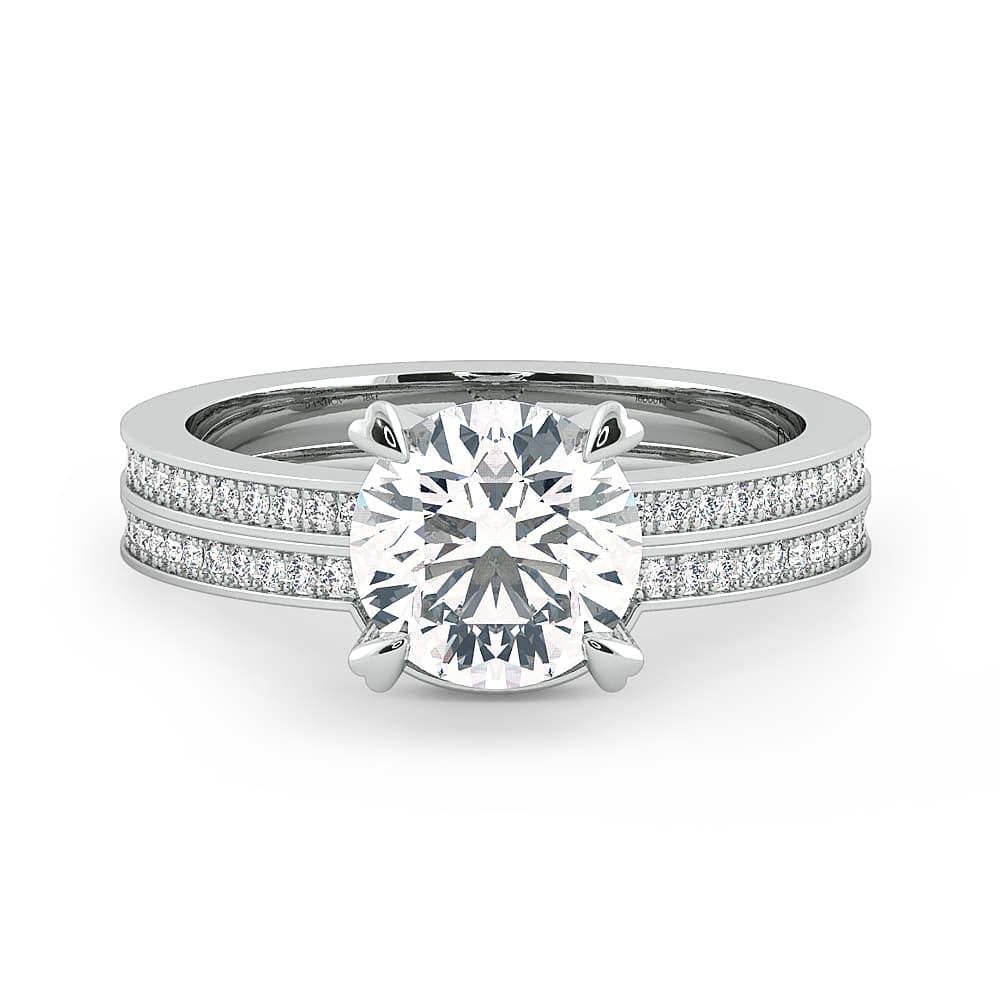 Classico Round Cut Ladies Engagement Ring