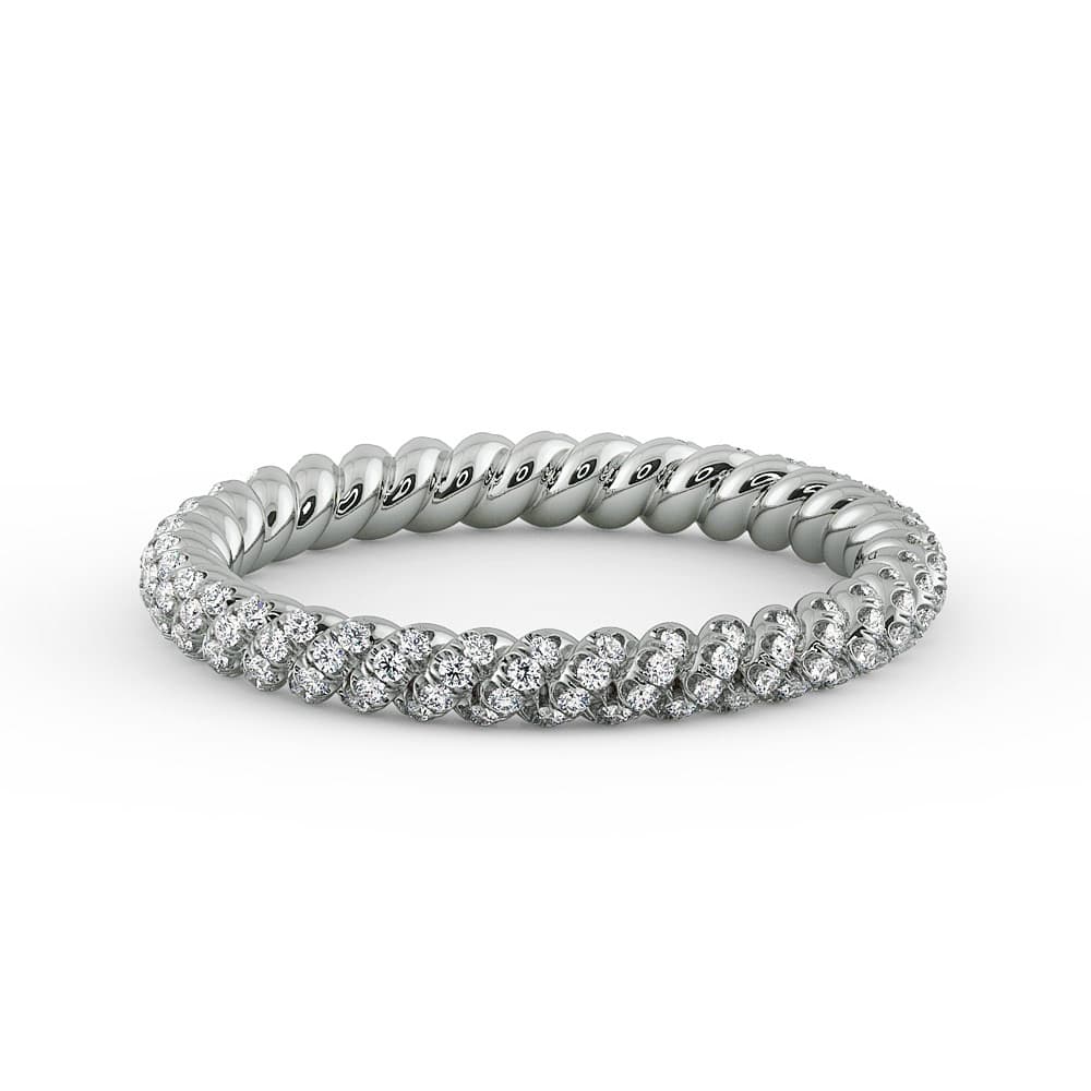 Eleganza Braided Diamond Wedding Ring