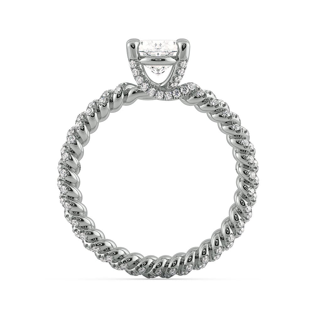 Eleganza Braided Diamond Engagement Ring
