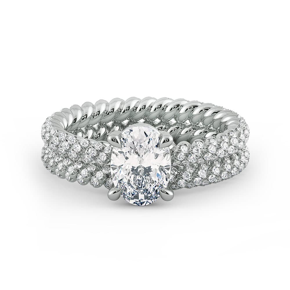 Eleganza Braided Diamond Engagement Ring