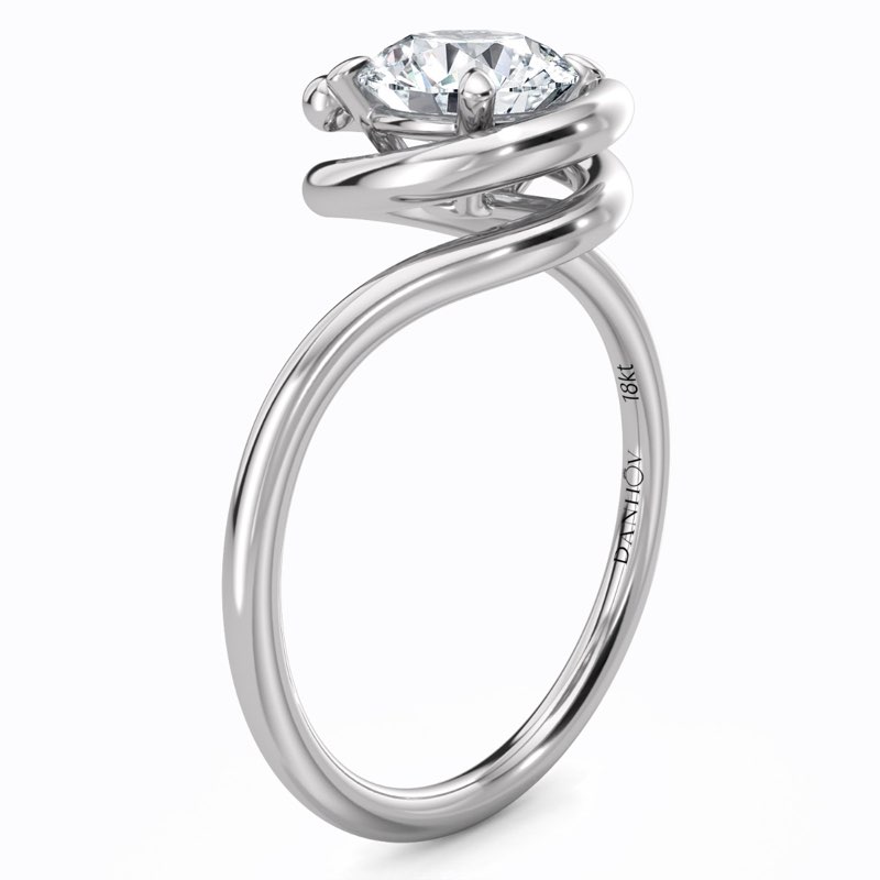 Abbraccio Swirl Engagement Ring