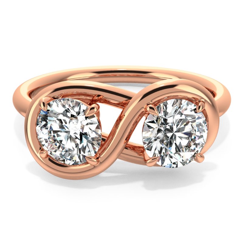 Abbraccio Infinity Single Shank Engagement Ring