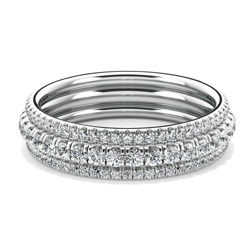 Couture Three Shank Diamond Wedding Band