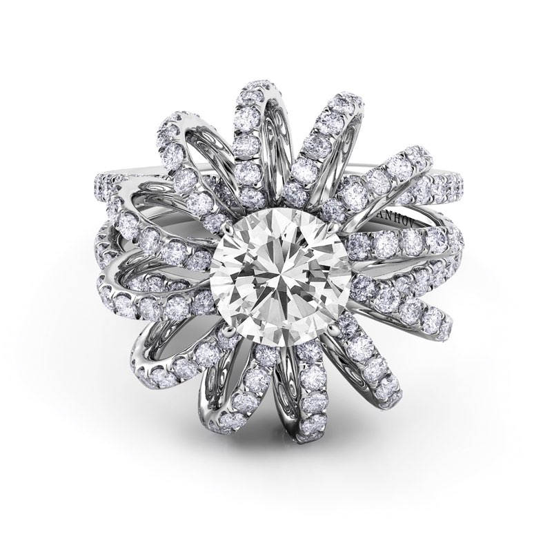 Couture Platinum Vintage Inspired Engagement Ring