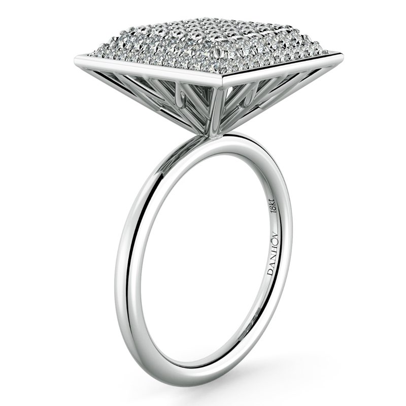 Diamante Cluster Princess Fine Ring