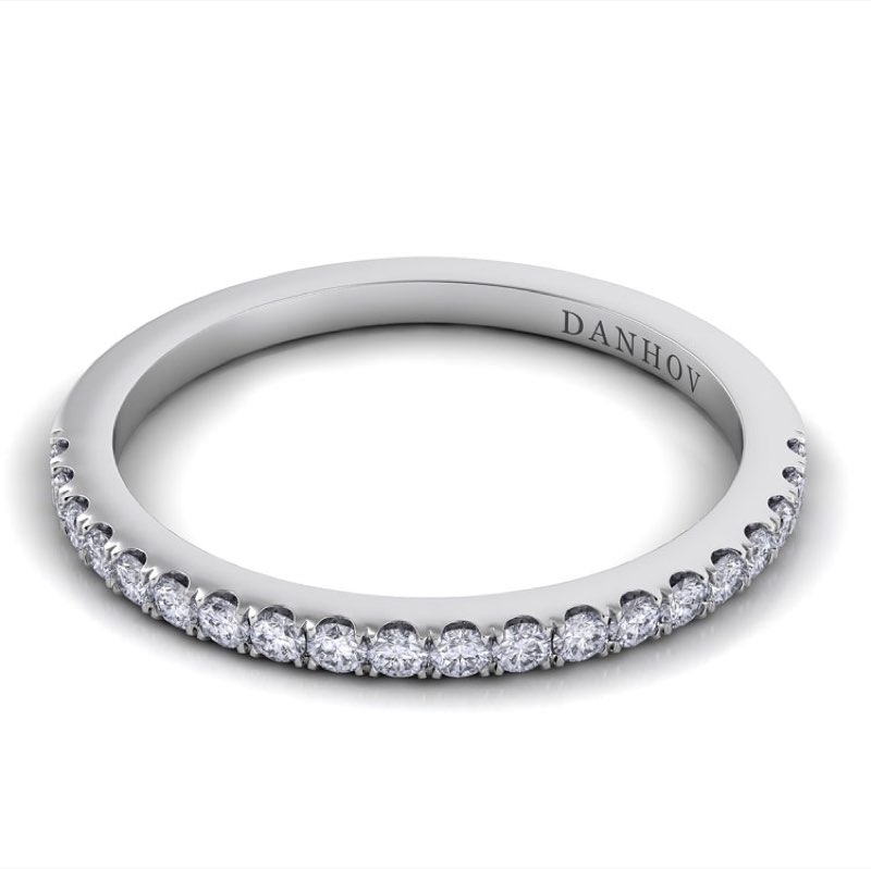 Per Lei Flat Diamond Wedding Band for Her