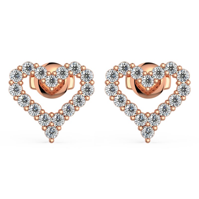 Norme de Heart Shape Diamond Earrings