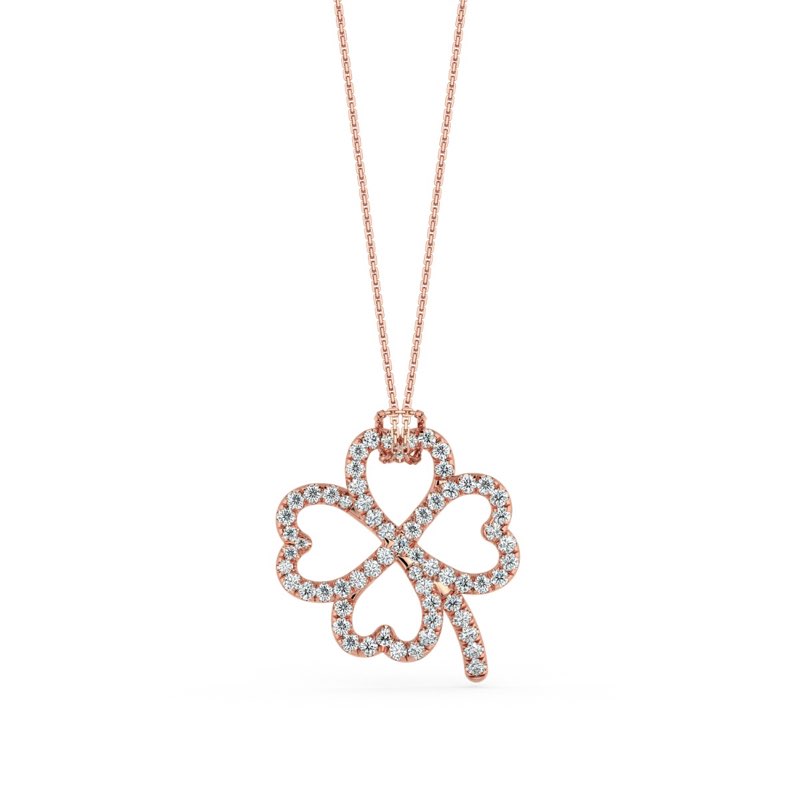 Norme de Shamrock Pendant with Rolo Chain