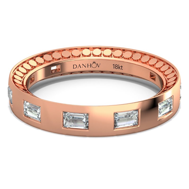 Tubetto Diamond Wedding Ring in 14 Ross Gold