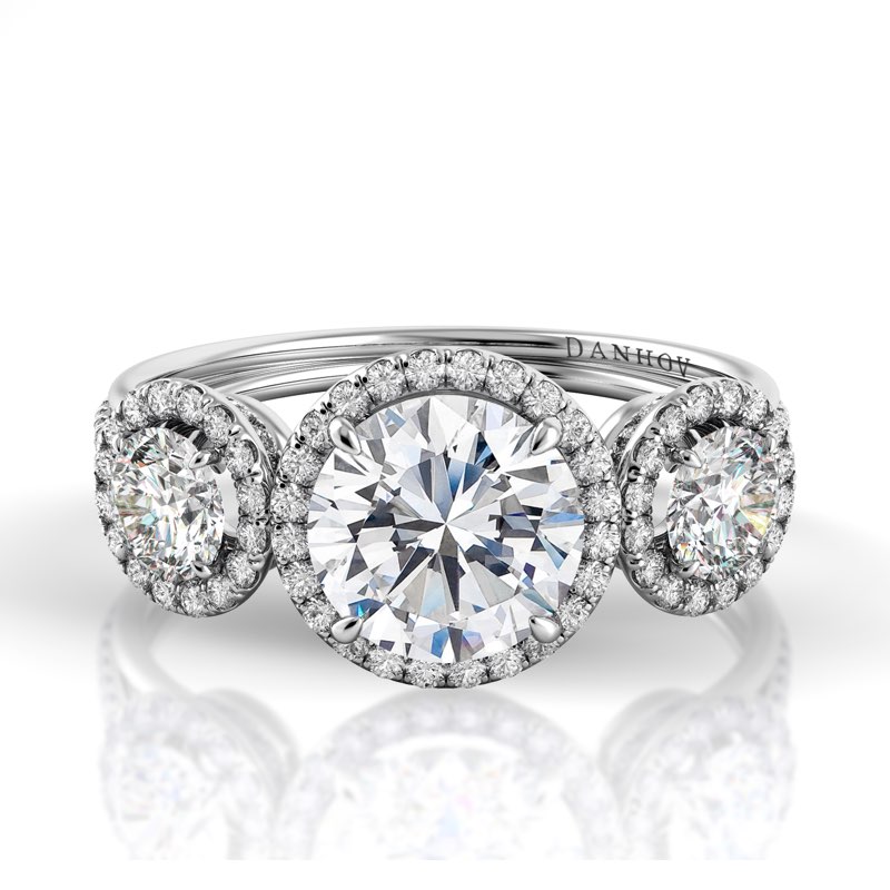 Unito Three Stone Diamond Engagement Ring