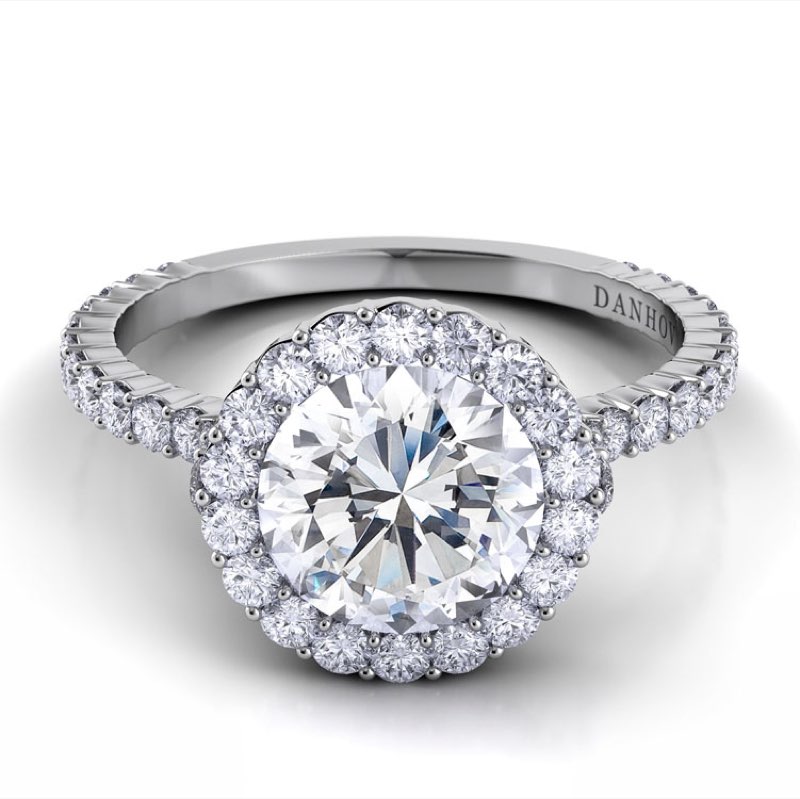 Carezza Single Shank Pear Shaped Engagement Ring