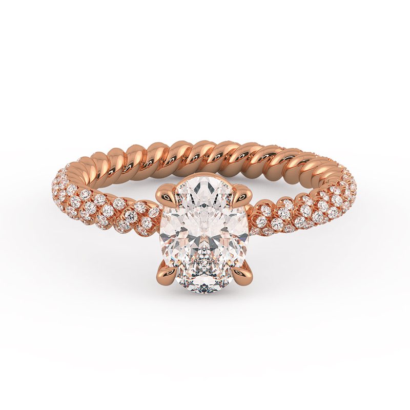 Eleganza Braided Diamond Engagement Ring