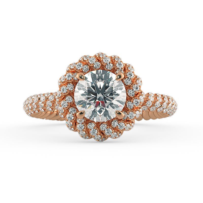 Eleganza Braided Diamond Engagement Ring