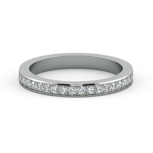 Danhov Classico Diamond Wedding Band in 18k White Gold