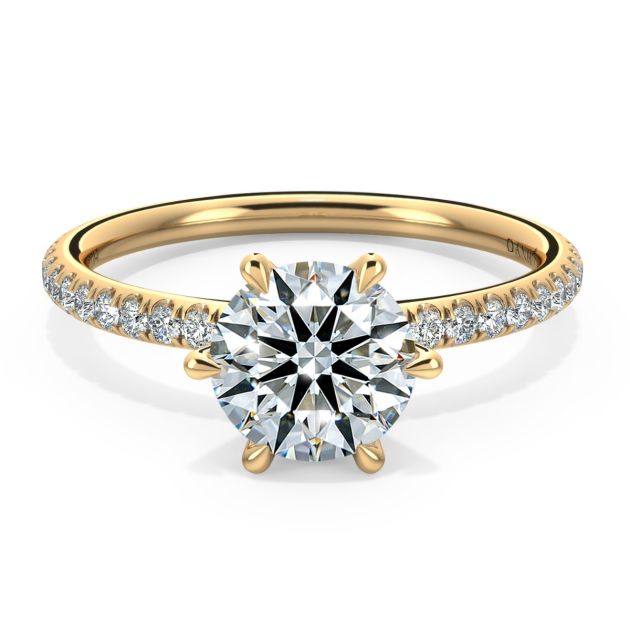 Norme de Danhov Diamond Engagement Ring for Women in 18k Yellow Gold