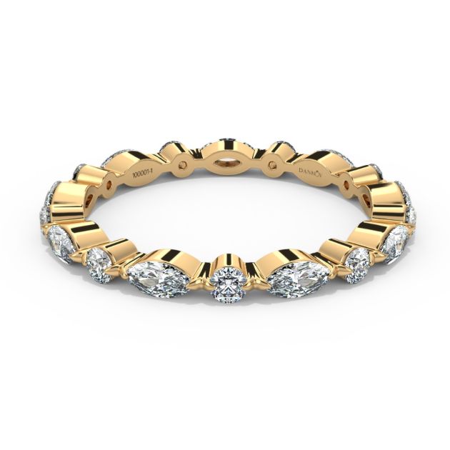 Norme de Danhov Versailles Diamond Wedding Band in 14k Yellow Gold
