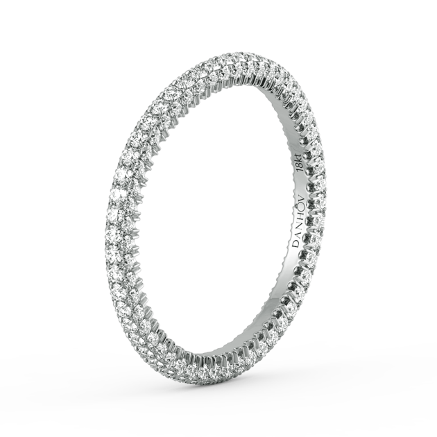 Norme De Danhov Diamond Wedding Band in 14k White Gold