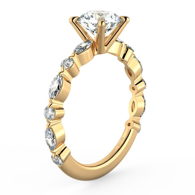 Norme de Danhov Versailles Diamond Engagement Ring in 14k Yellow Gold