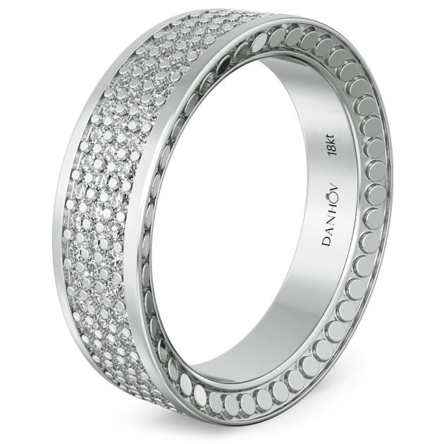 Danhov Tubetto Diamond Wedding Ring in Platinum 