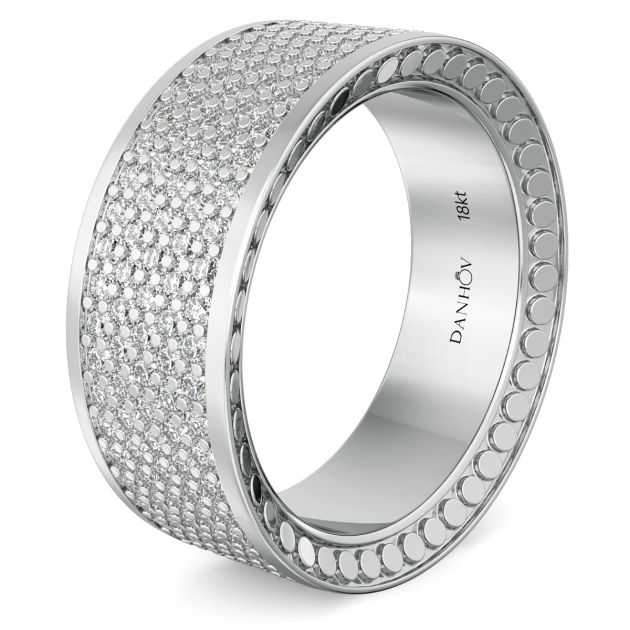 Danhov Tubetto Diamond Wedding Ring in Platinum